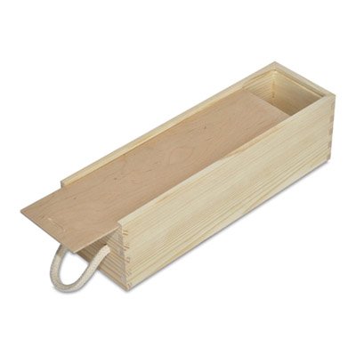 1 Bottle Wooden Sliding Lid Box